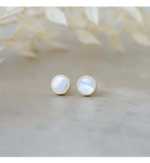 Alluring Studs-gold/mother of pearl